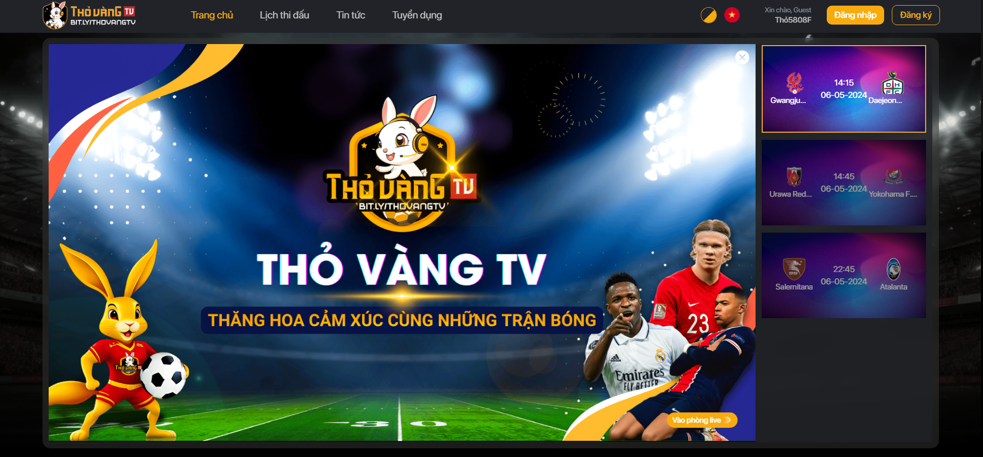 Xem bóng đá có bình luận tại Thovang TV